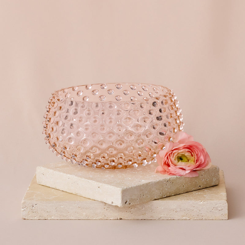 Hobnail Bowl - Large - Apricot Chiffon