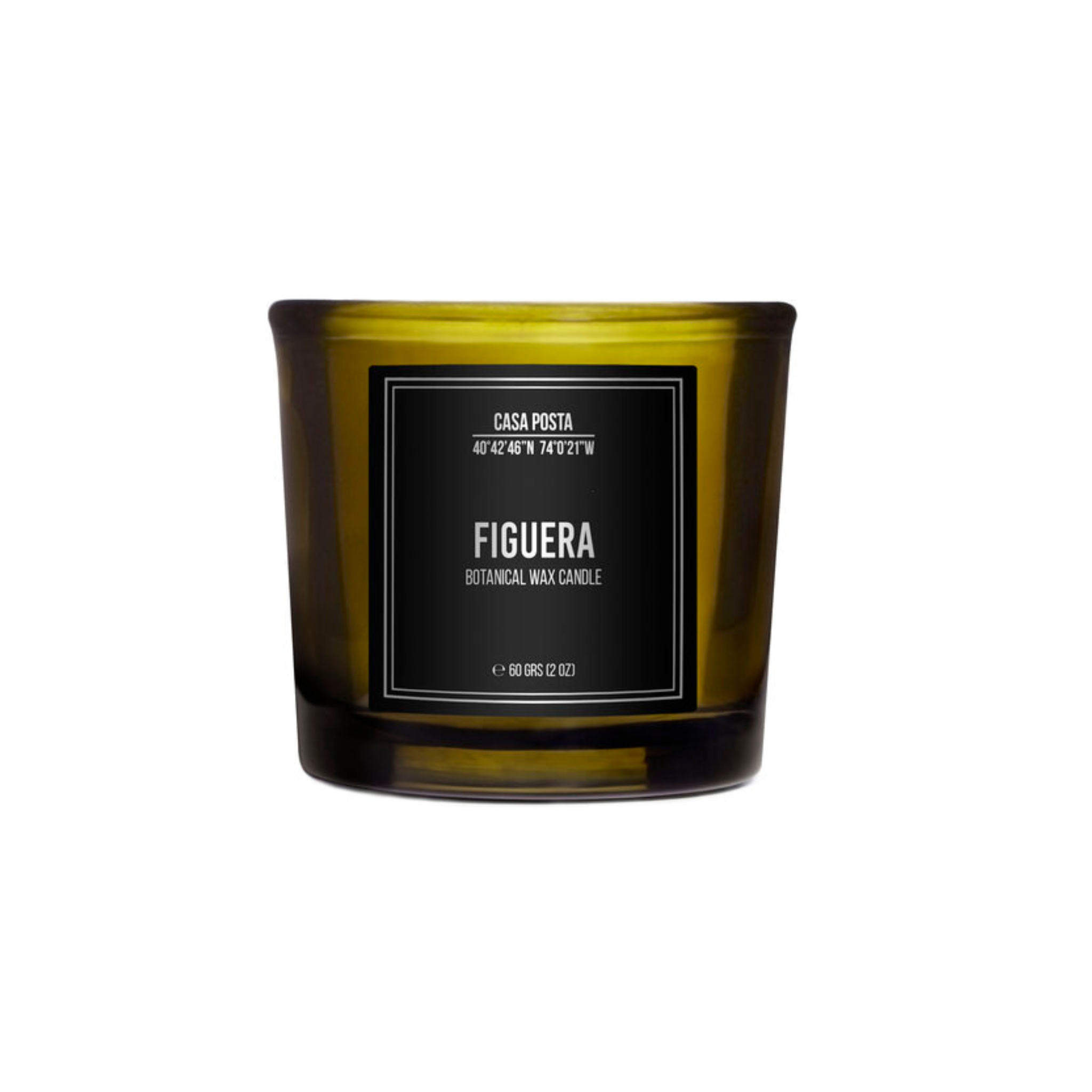 Casa Posta Figuera scented candle in black glass jar