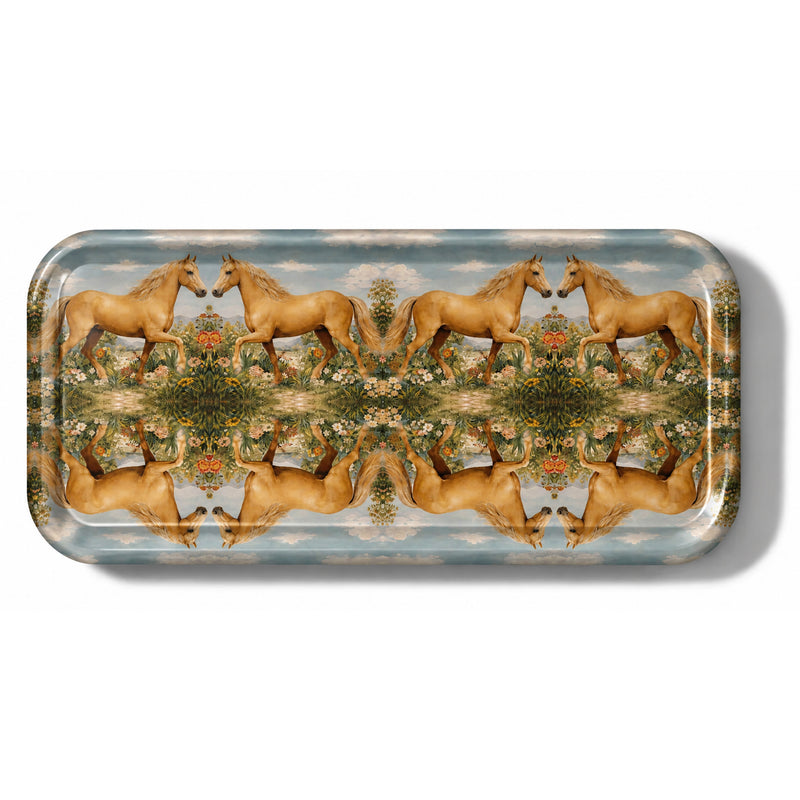 Golden Mare Narrow Birchwood Small Decorative Tray