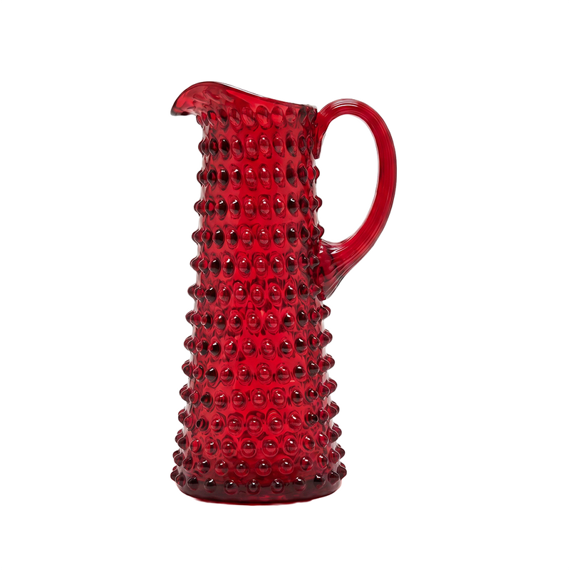 Hobnail Jug - Tall - Holly Berry