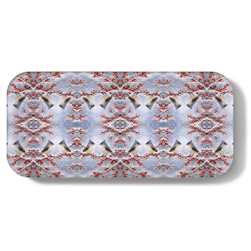 Winter Perch Narrow Birchwood Small Decorative Tray