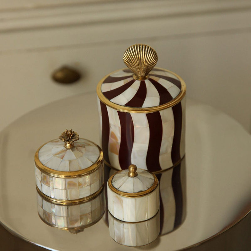 Abby Shell Circus Box - Burgundy