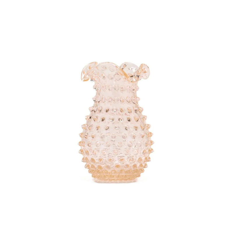 Hobnail Vase - Petal - Apricot Chiffon