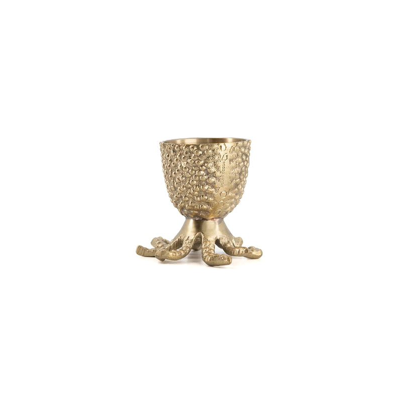 Handmade Brass Octo Egg Cup