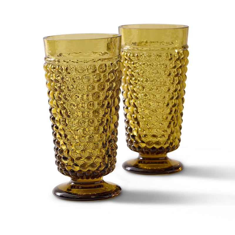 Bonsai Green Hobnail Goblet (Set of 2 Pieces)