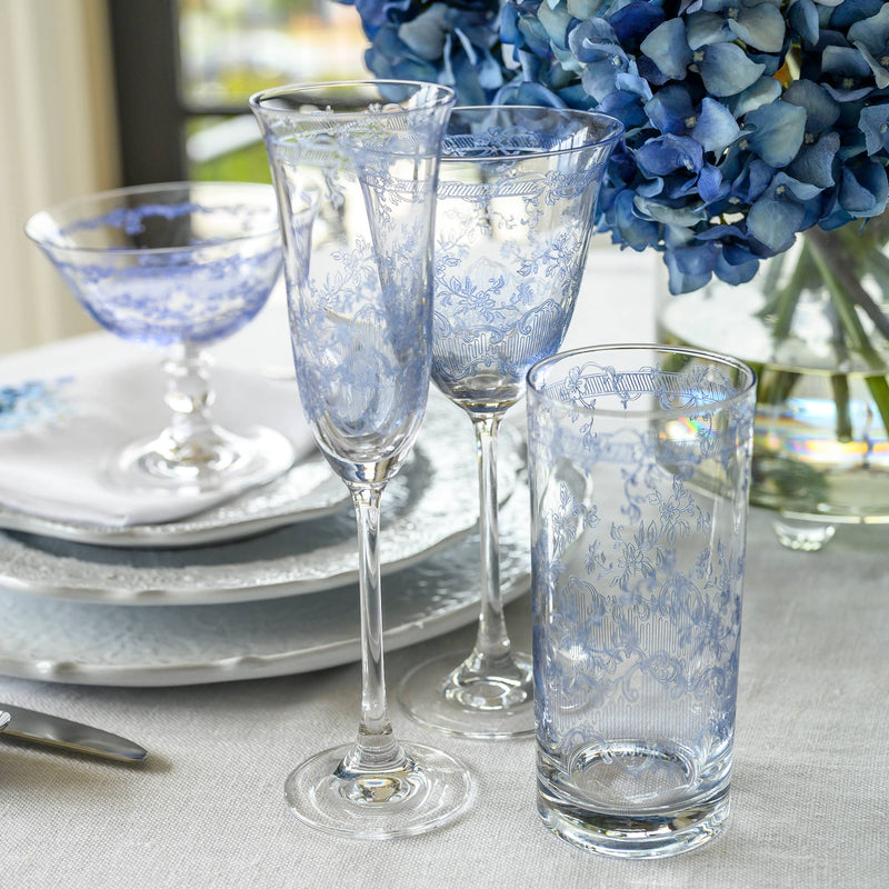 Giardino Wine Glass: Blue