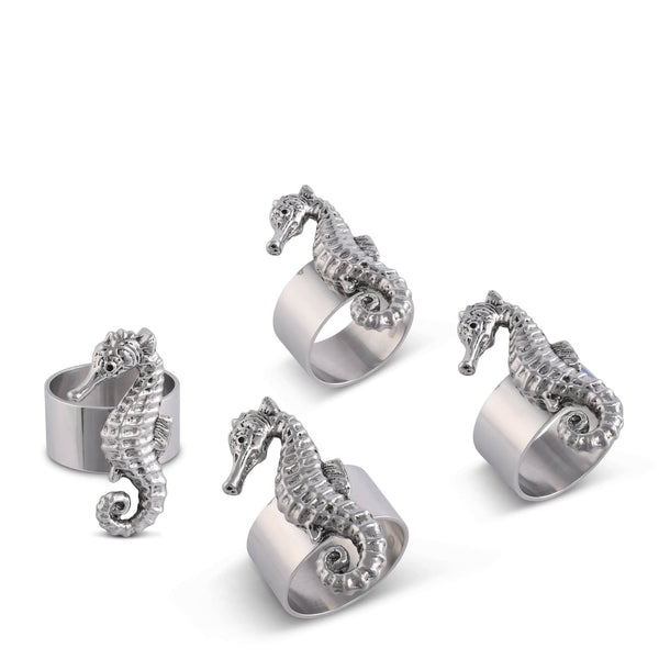 Sea Horse Napkin Rings - Set of 4