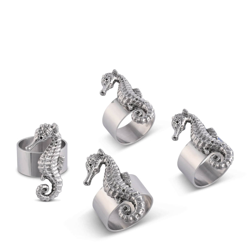 Sea Horse Napkin Rings - Set of 4
