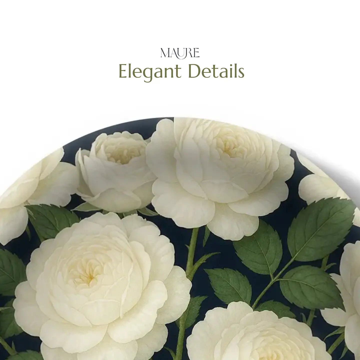 Night Garden Decorative Birchwood Tray - Mini Round - Set of 2