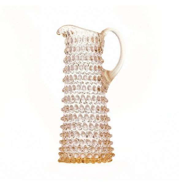 Hobnail Jug - Tall - Apricot Chiffon