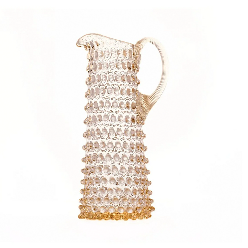 Hobnail Jug - Tall - Apricot Chiffon