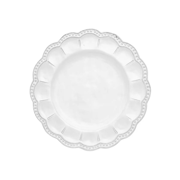 Bella Bianca Beaded Dessert/Salad Plate