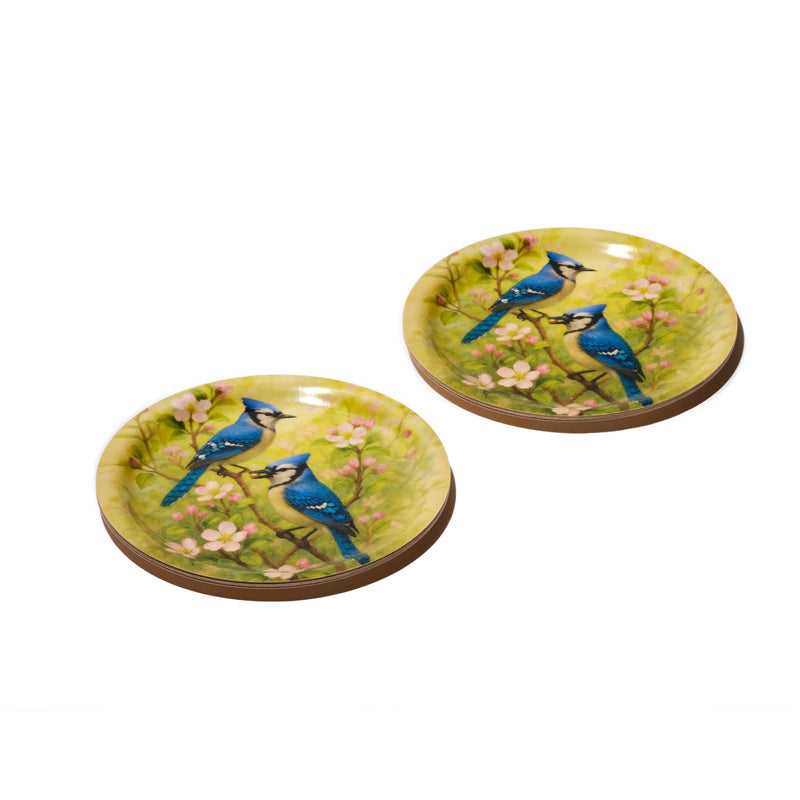 Blue Jays Birchwood Tray - Mini Round - Set of 2