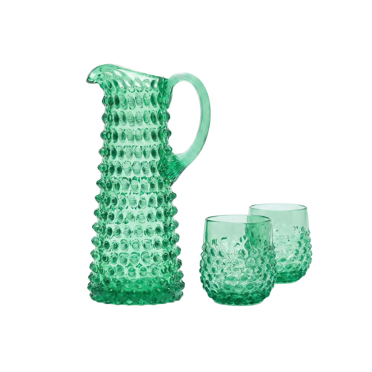 Capri Sea Hobnail Drink Set