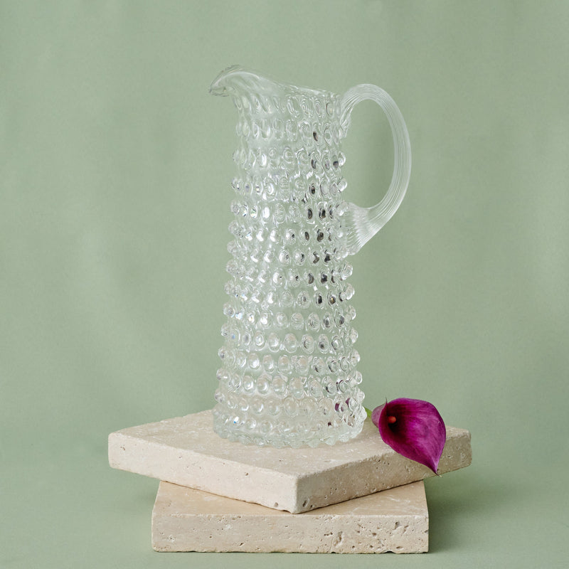 Hobnail Jug - Tall - Clear Quartz