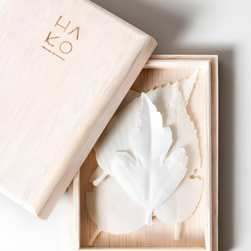 Ha Ko Paper Incense - Wooden Box Set of 5 with Incense Mat