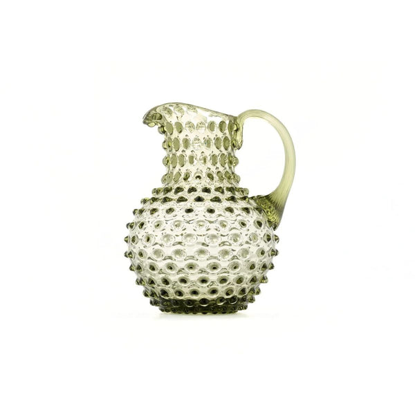 Hobnail Jug - Creamer - Moss Green
