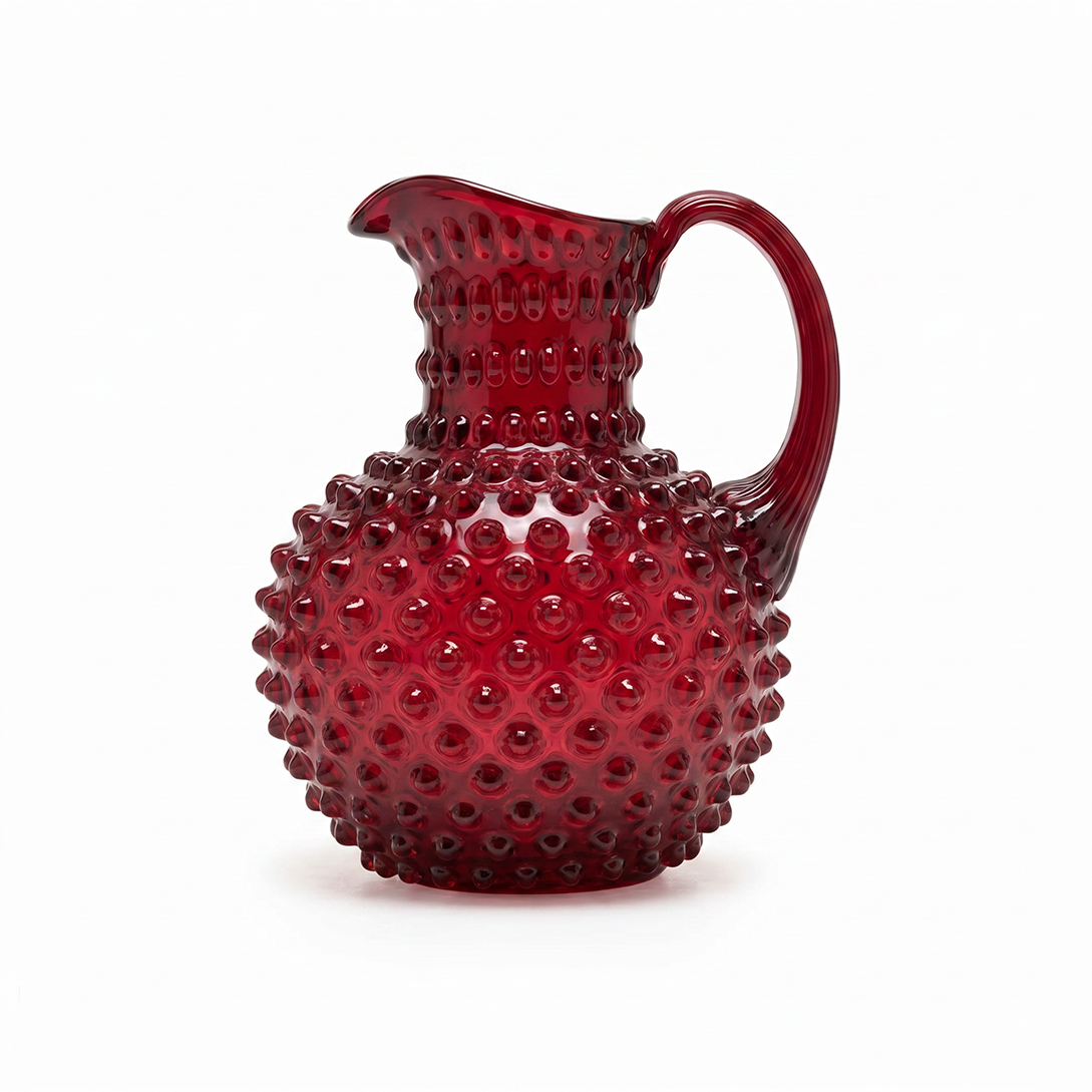 Hobnail Jug - Large - Holly Berry