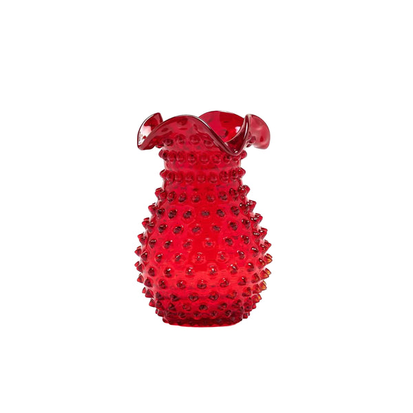 Hobnail Vase - Petal - Holly Berry