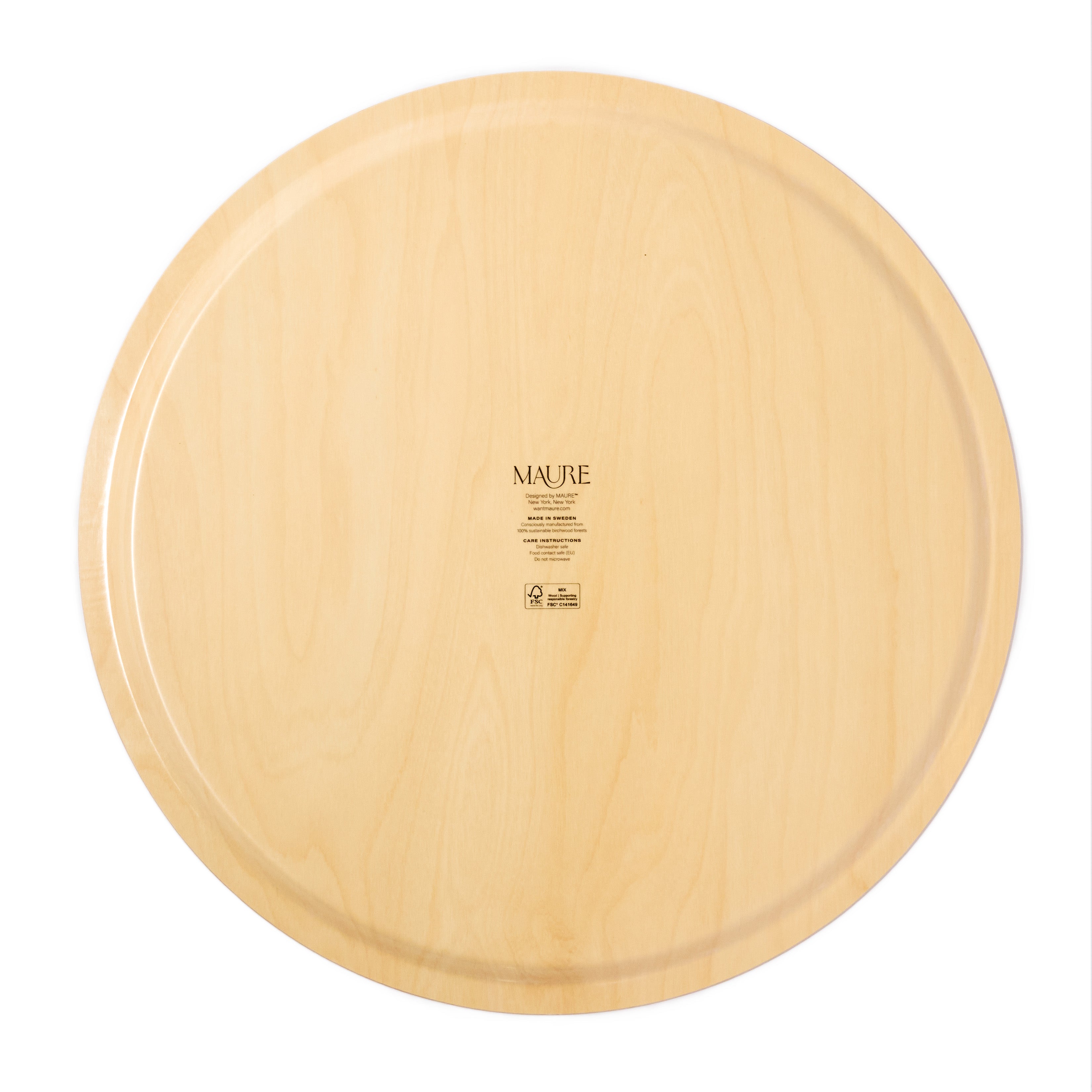 Night Garden Birchwood Decorative Tray - Round - Large