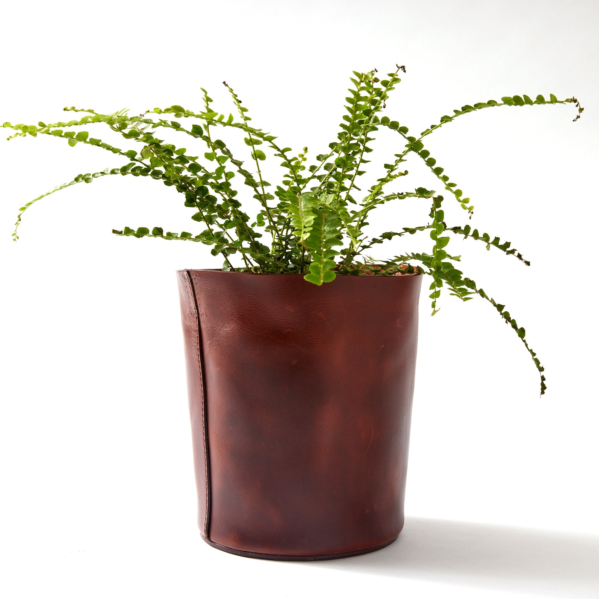 eclectic plant pots Leather Planter
