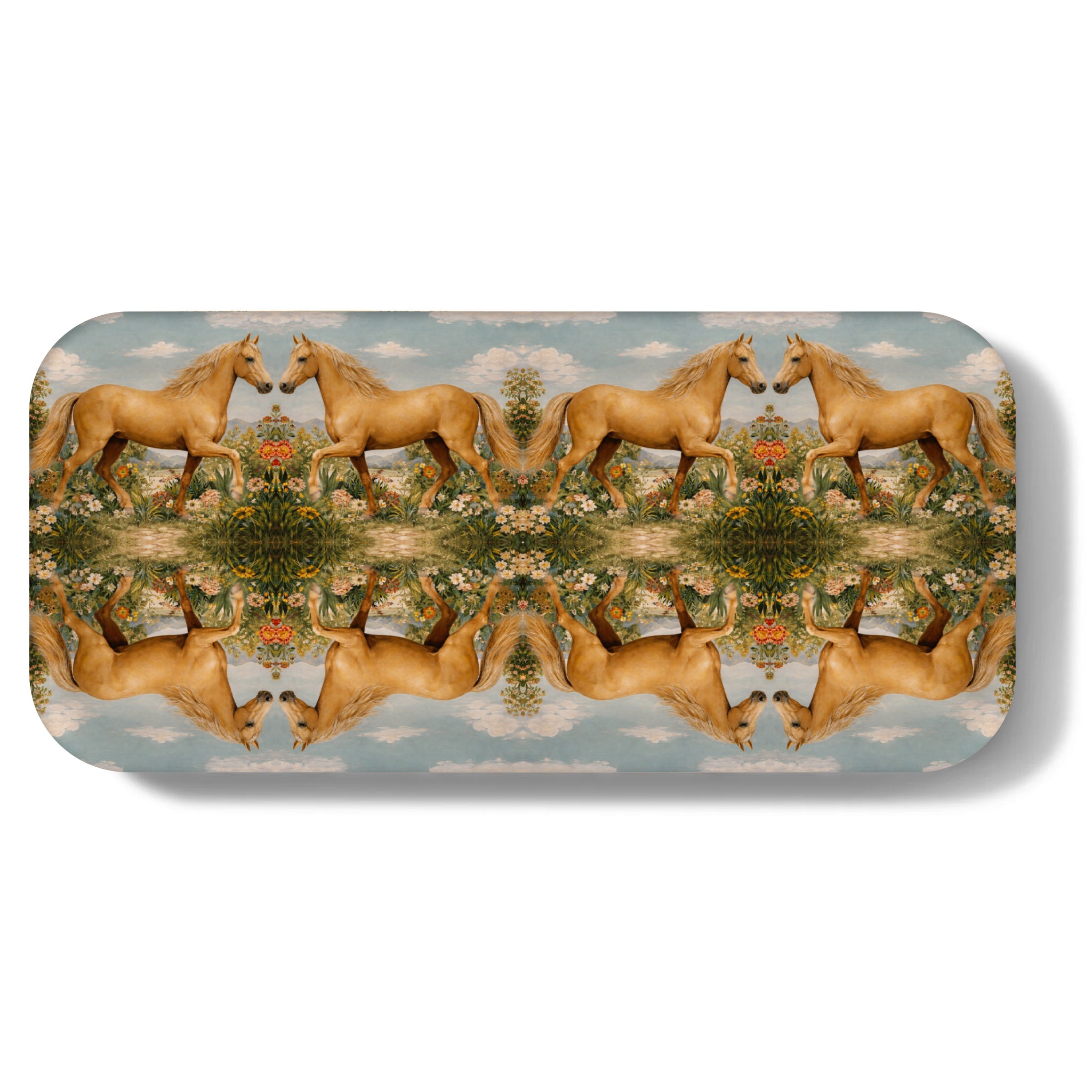 Golden Mare Narrow Birchwood Small Decorative Tray