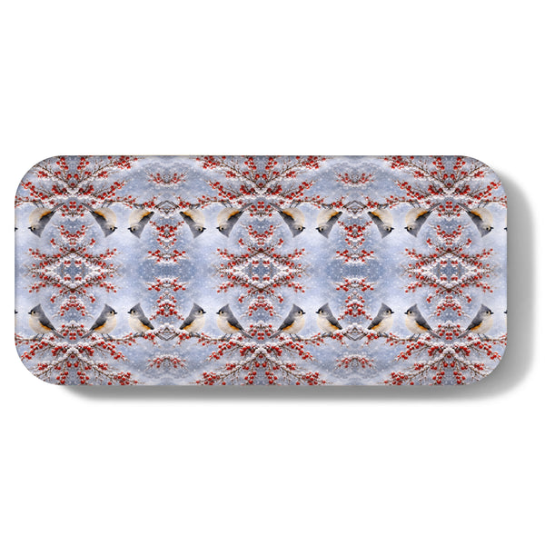 Winter Perch Narrow Birchwood Small Decorative Tray