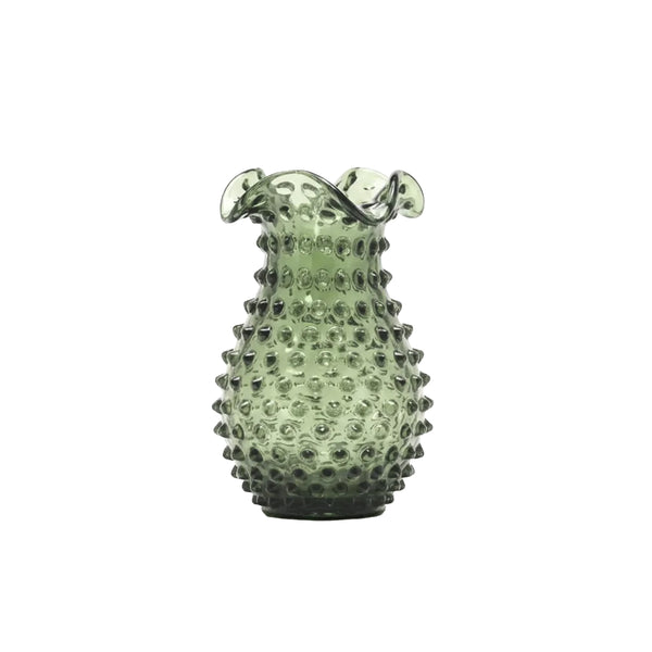 Hobnail Vase - Petal - Moss Green