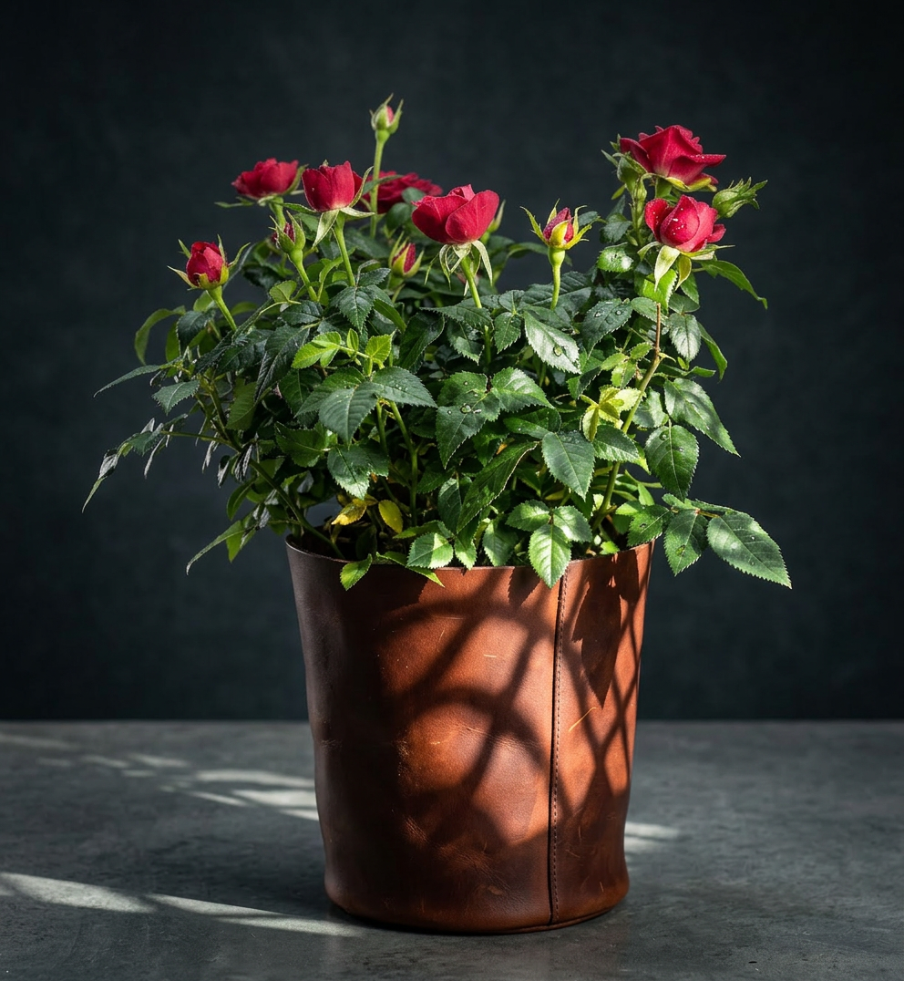 Leather Planter - Eclectic Gardening Gift