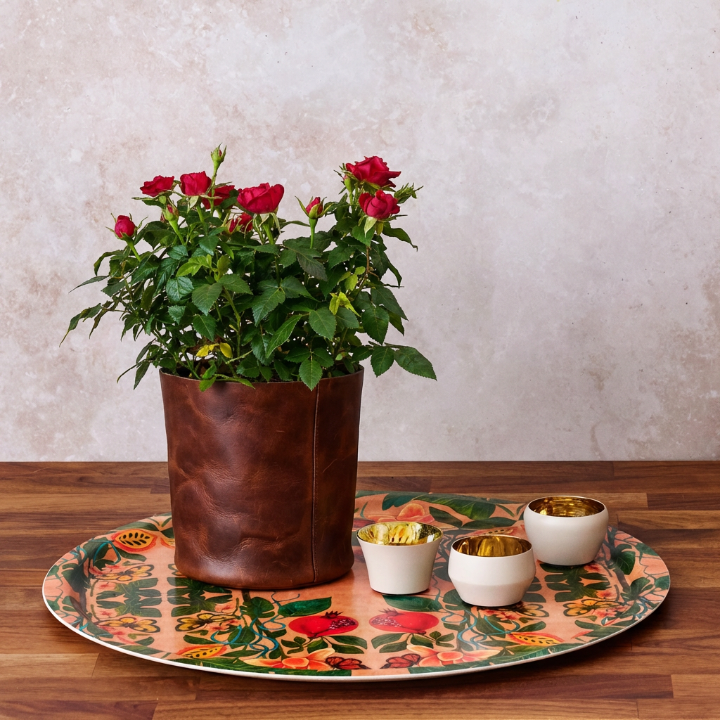 Leather Planter - Eclectic Gardening Gift
