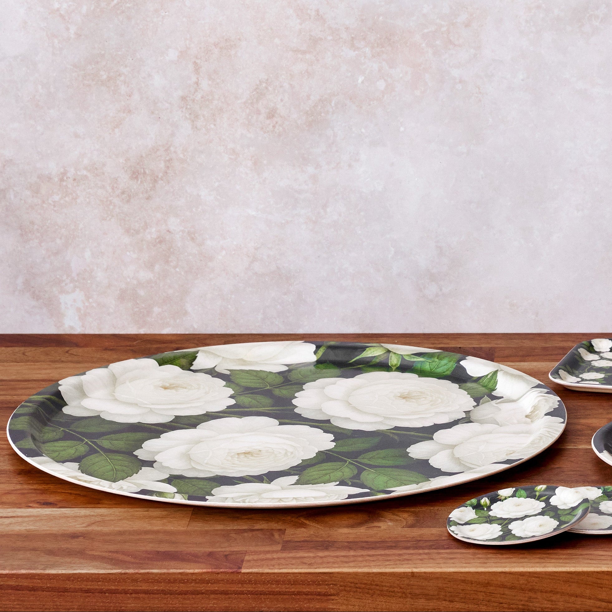 Night Garden Birchwood Decorative Tray - Round - Large