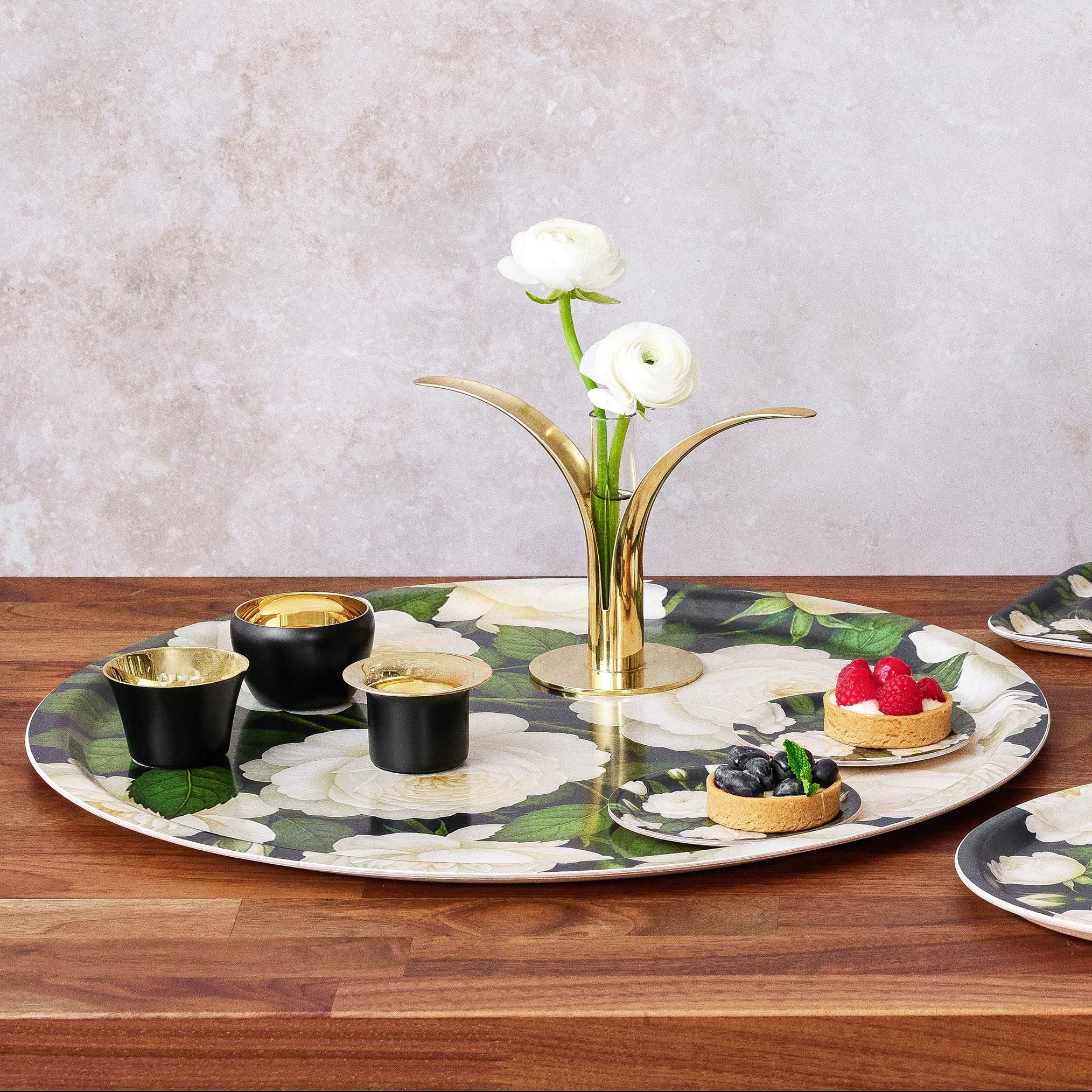 Night Garden Birchwood Decorative Tray - Round - Large