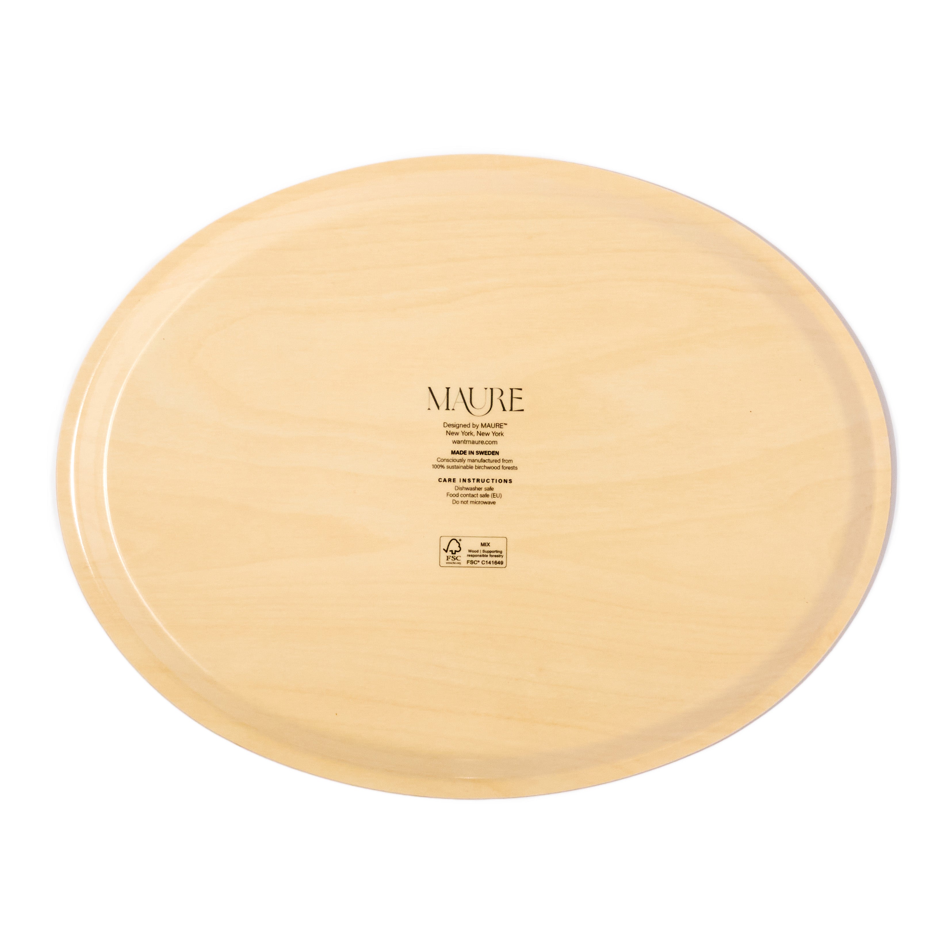 Lime Grove Birchwood Decorative Tray - Oval