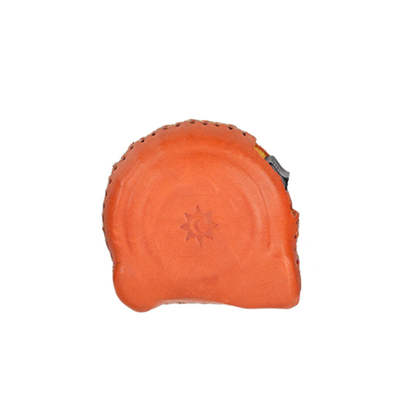 Hand-Stitched Leather Measuring Tape - Orange