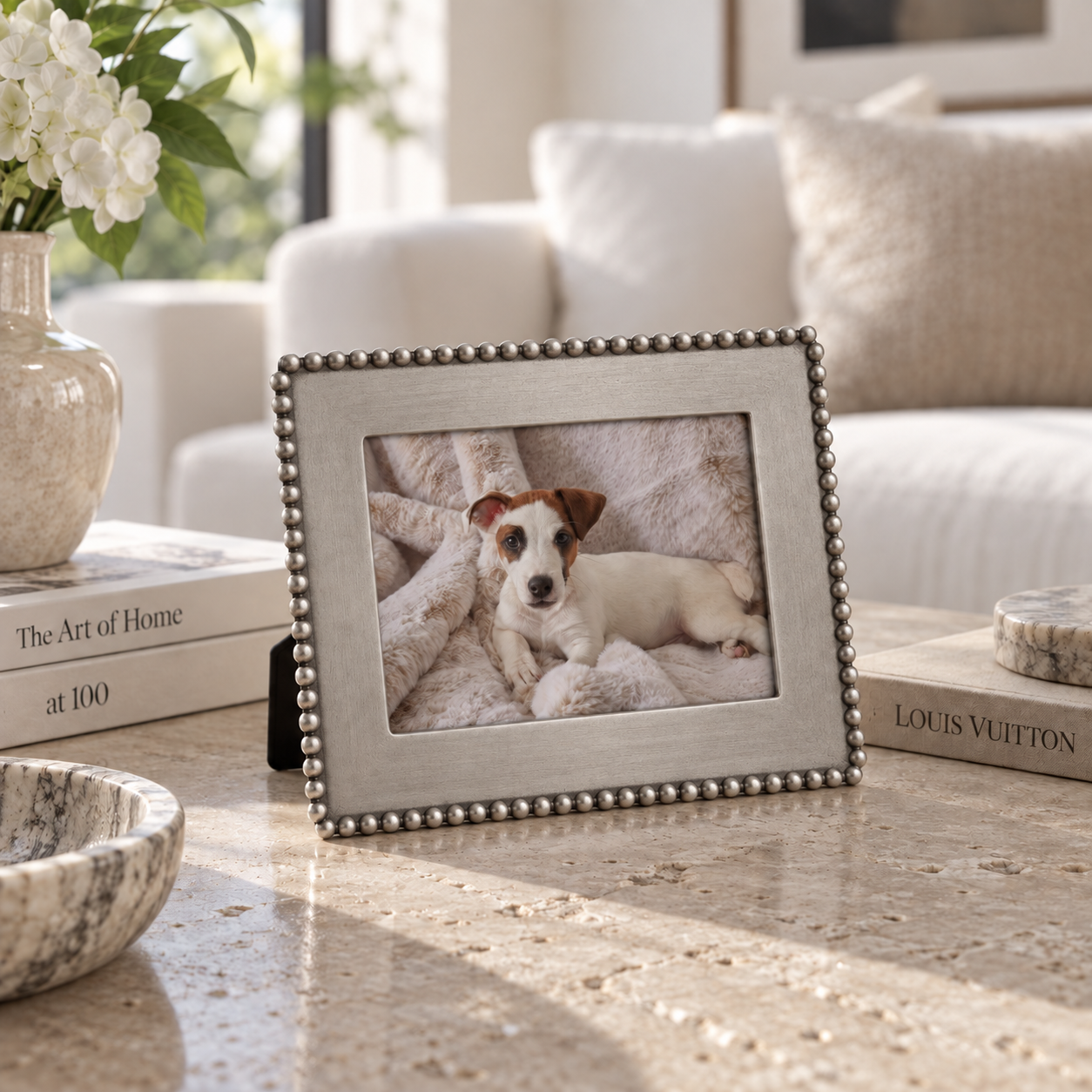 Engravable Beaded Photo Frame 4x6