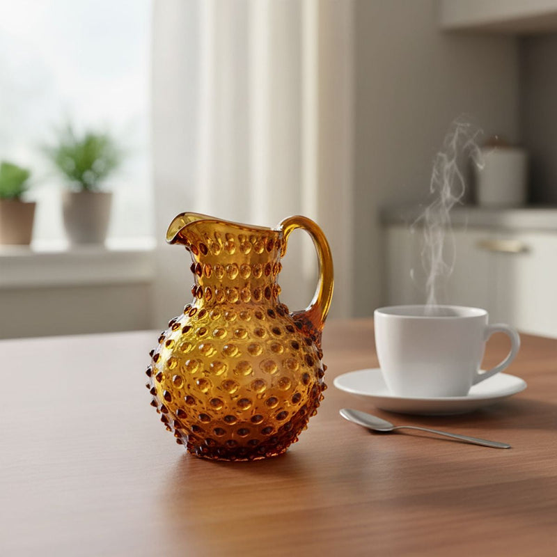 Hobnail Jug - Creamer - Saffron Light