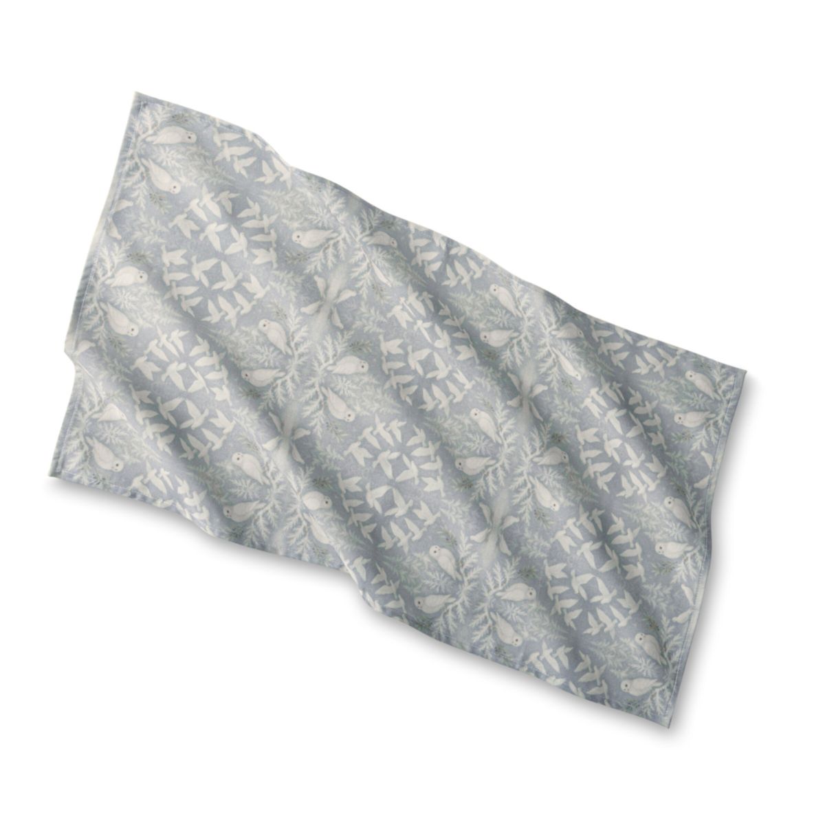 Gray patterned fabric on a white background