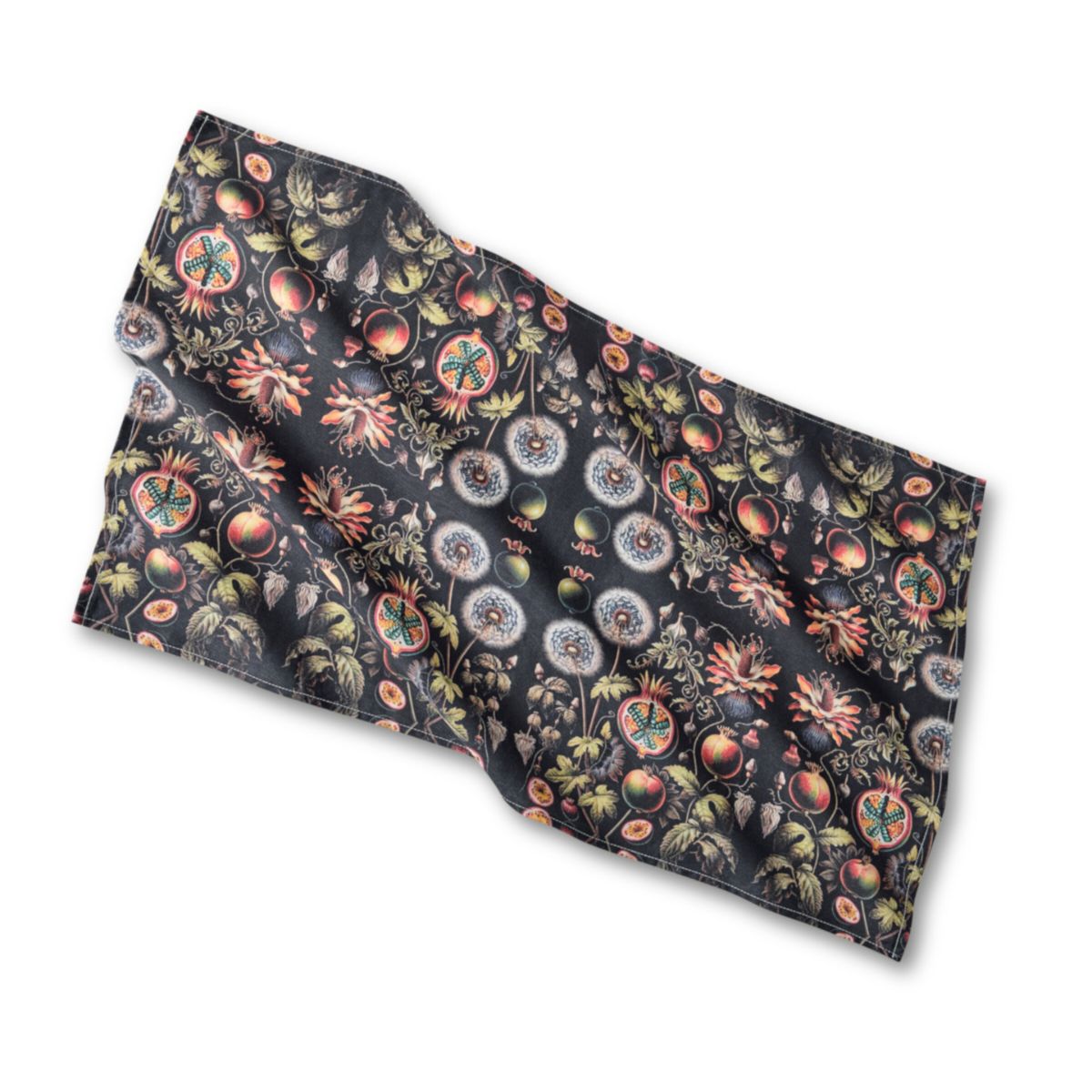 Floral patterned fabric on a white background