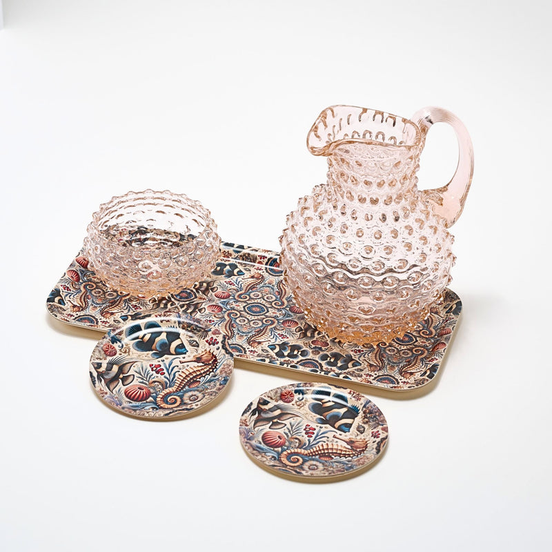 Seahorse Mini Birchwood Tray Set of 2
