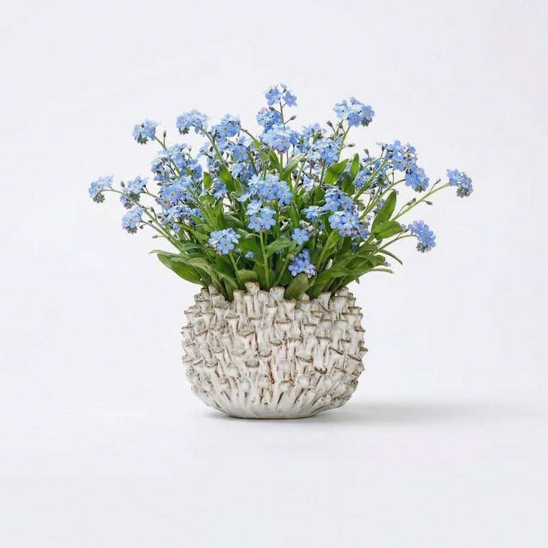 White Sea Anemone Ceramic Vase