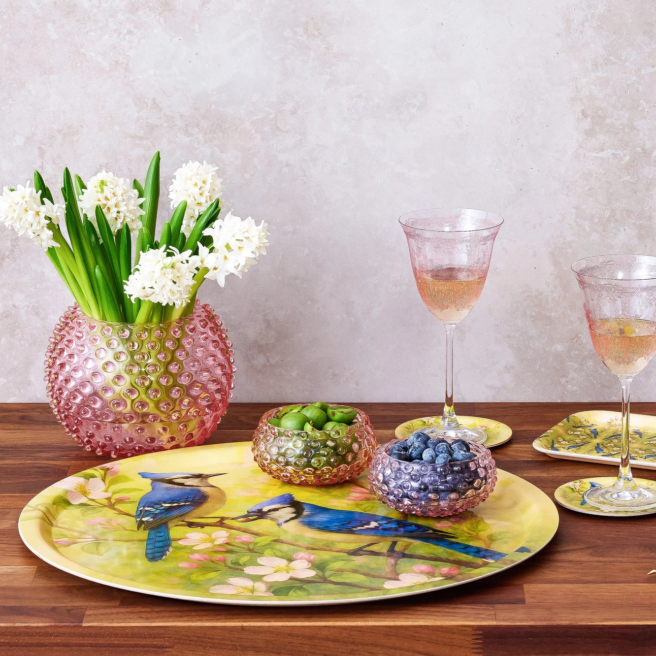 Hobnail Bowl - Small - Petal Pink