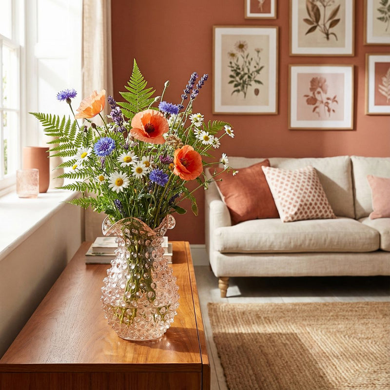 Hobnail Vase - Petal - Apricot Chiffon
