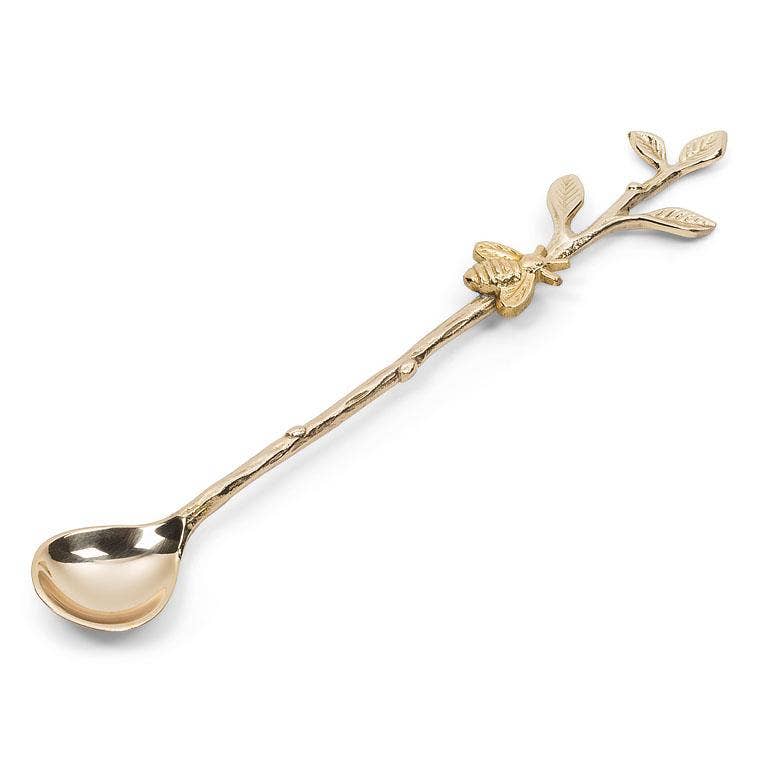 Long Spoon with Bee on Twig-Gold