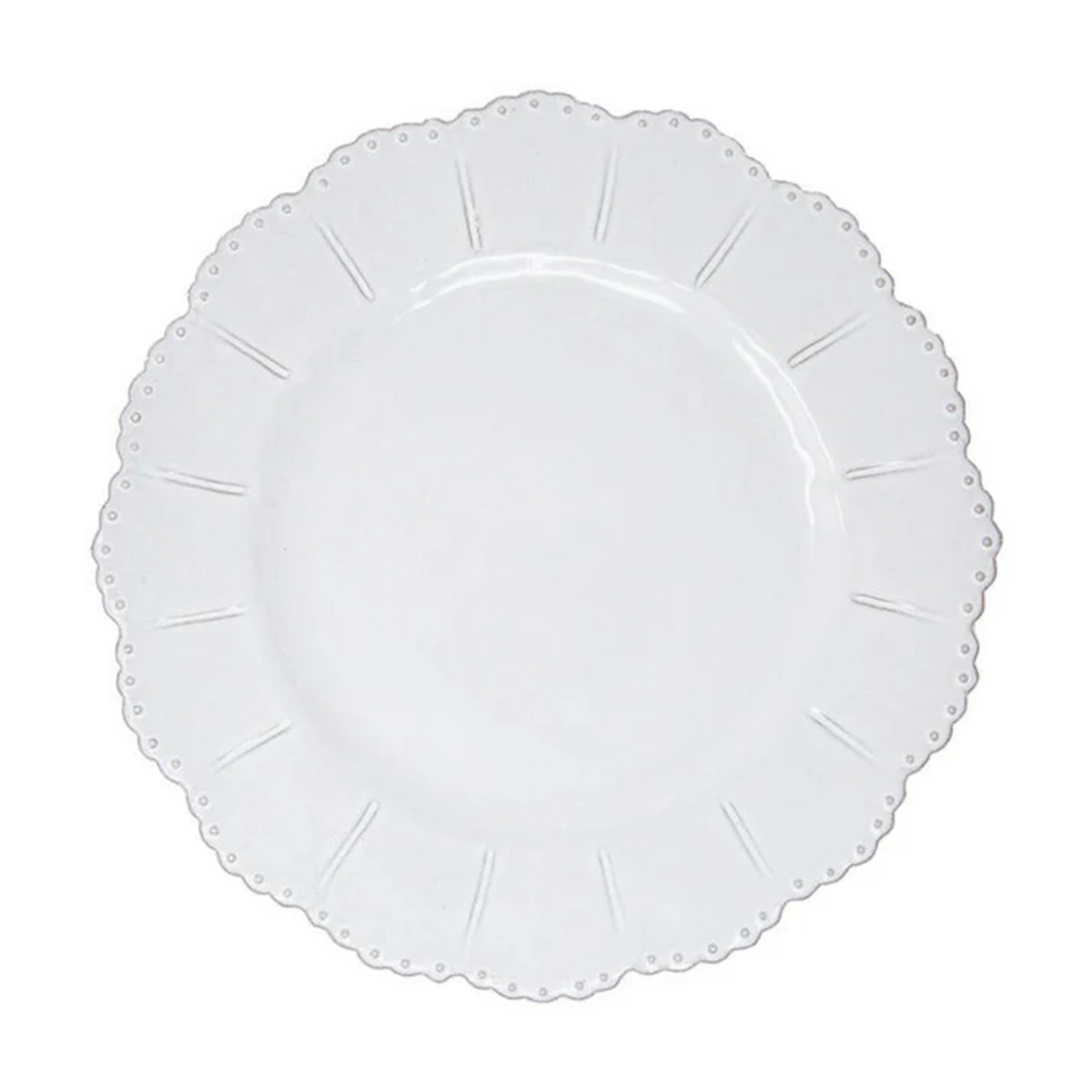 Bella Bianca Beaded Dinner Plate
