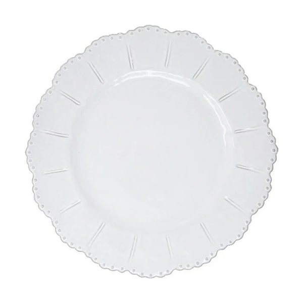Bella Bianca Beaded Dinner Plate