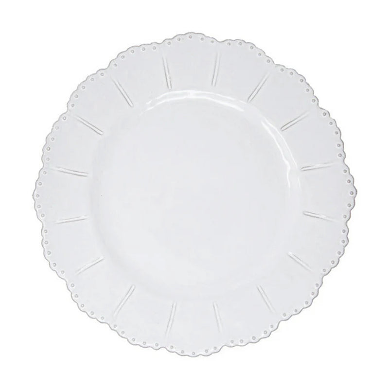 Bella Bianca Beaded Dinner Plate