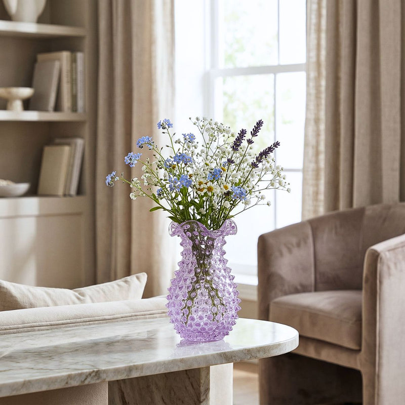 Hobnail Vase - Petal - Lilac Bloom