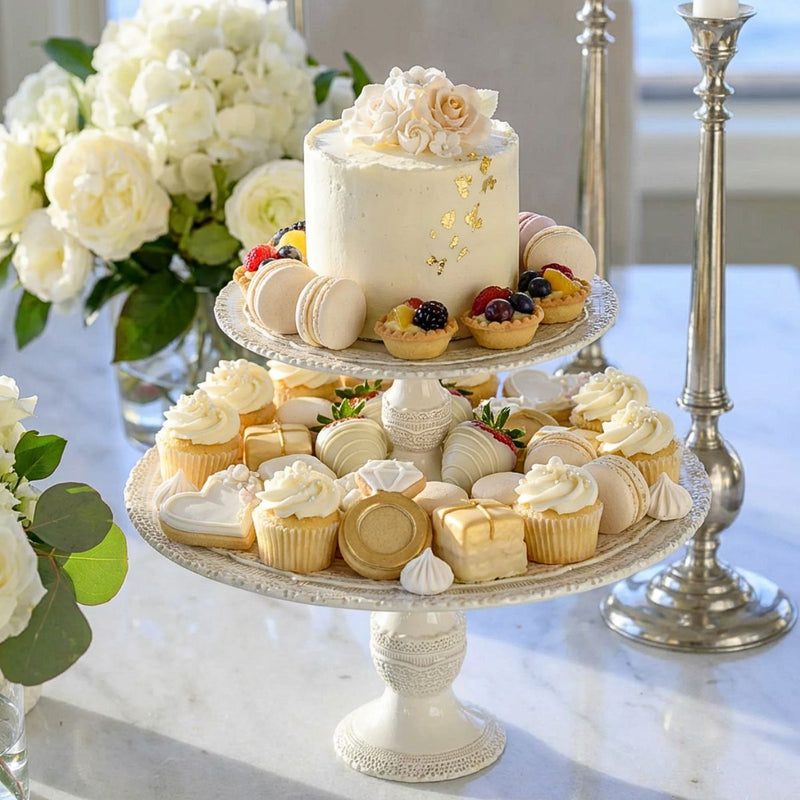 Finezza Cream Cake Stand: Small