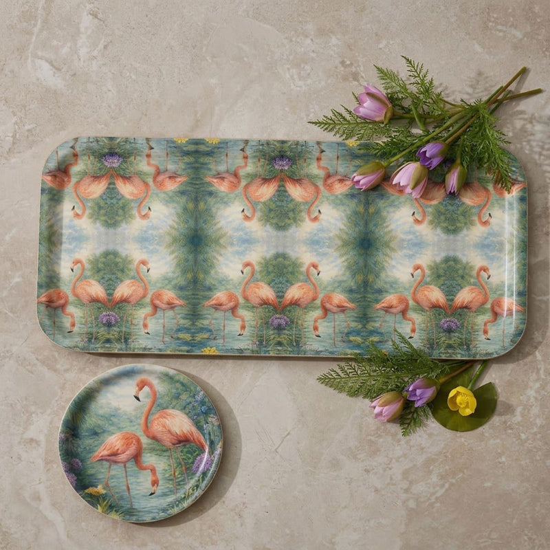 Flamboyance Birchwood Tray - Mini Round - Set of 2