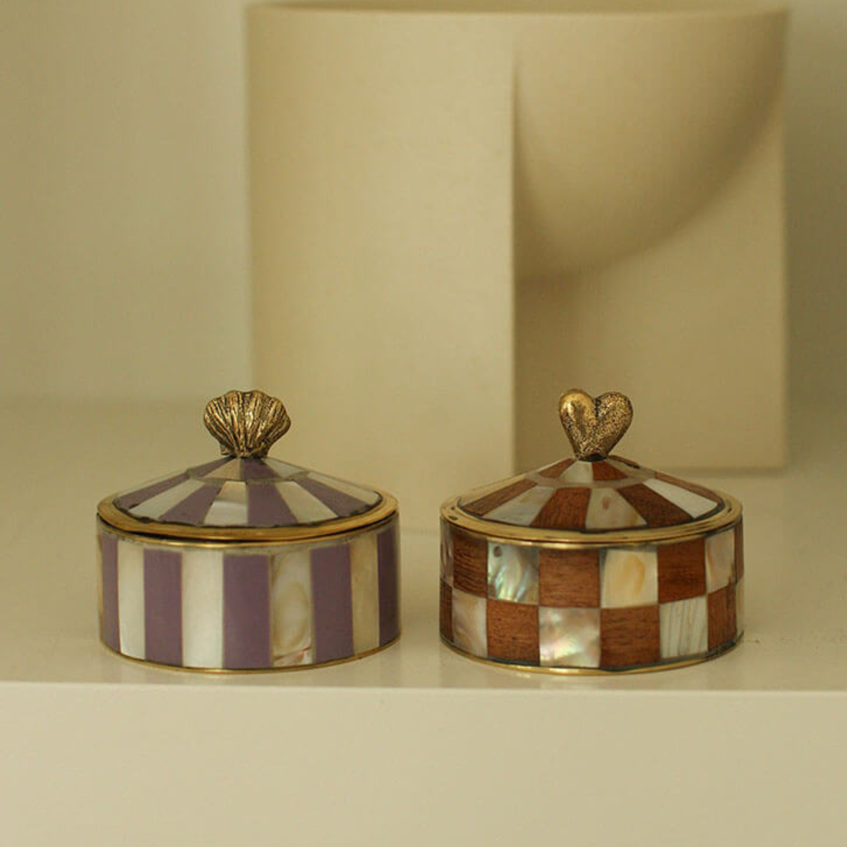 Heart Circus Box - Wood and White